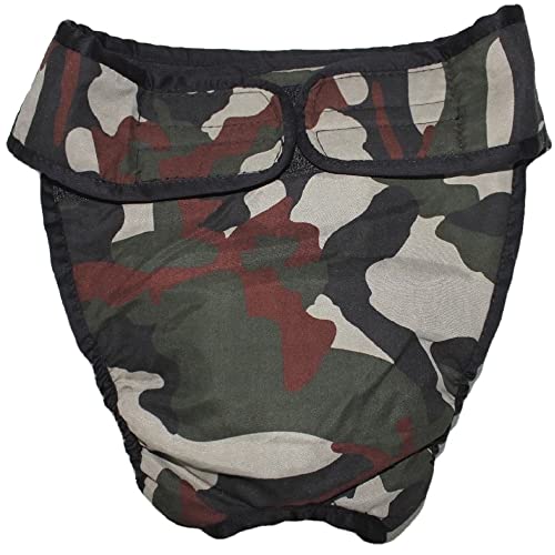 Image of Dog Diaper Reusable Washable Female Girl for Medium & Large Big Dog Breeds Size L, XL, XXL DELIVERY 2-4 Days! (X-Large: Waist 22 inch - 28 inch, Camouflage)