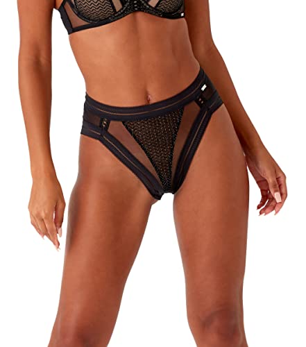 Gossard Damen Contradiction High Waist Brazilian Brasilianisch, schwarz/Silber, 46 Cover