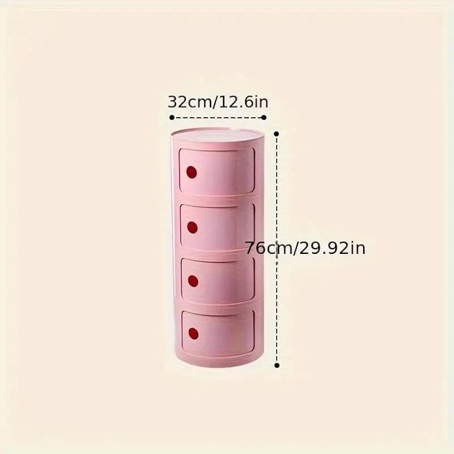 Amazon｜[Rebirth]円柱ラック 4段 収納ラック 筒状 丸型収納