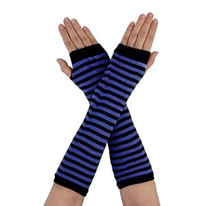 Sourcingmap Dames winterwarmer vingerloos duimgat elastische lange gebreide party kostuum handschoenen