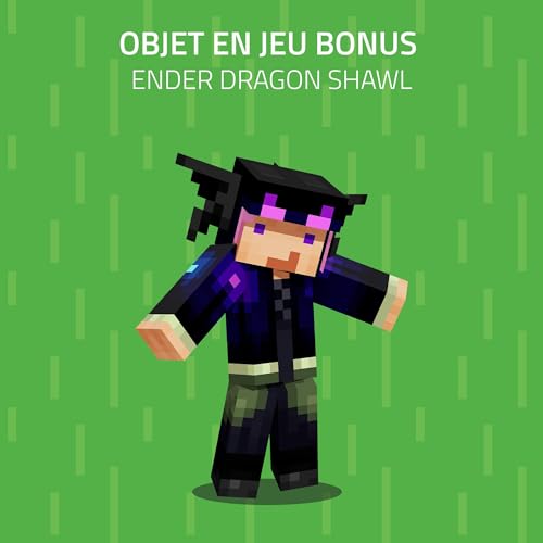 Razer Kraken V4 X Minecraft Edition - Casque de Jeu PC USB Filaire (Drivers Triforce 40mm, Micro cardioïde rétractable, Son Surround, Chroma RGB, pour PC et Console Via USB-C) Minecraft