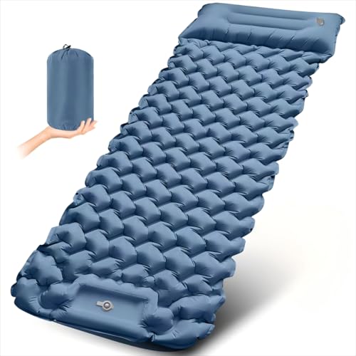 YAMAIDUO Esterilla Camping, Ultraligera Plegable Portátil Colchoneta Autoinflable Individual con...