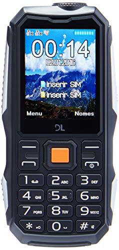 Celular Dual Chip com Função Power Bank, DL, 32MB, 2.0