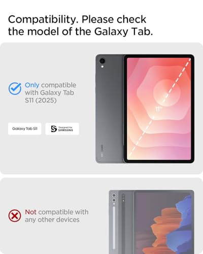 Image of Spigen Rugged Armor Pro | Samsung Galaxy Tab S11 Case [S Pen Holder] [Trifold Stand] 11 inch Folio Full Cover | TPU+PU Leather - Black