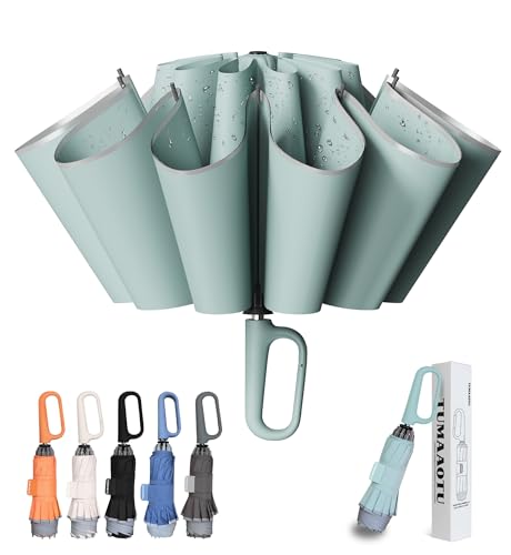 TUMAAOTU Compact Inverted Umbrella, Green