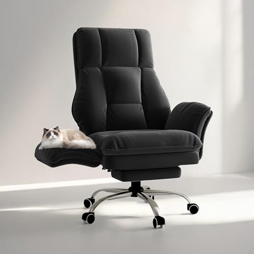 Big and Tall Office Chair, Flip Armrests for Pets & Cross Legged Sitting, Executive Ergonomic...