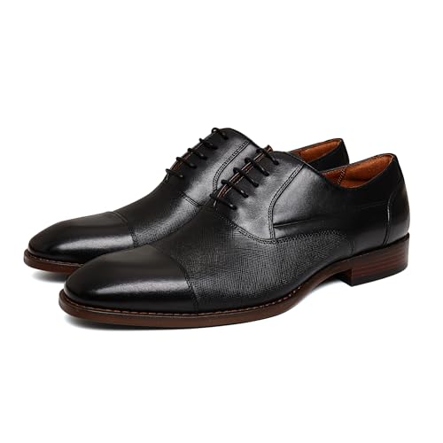 Image of Men's Business Casual Dress Oxfords Formal Lace-Up Shoes for Office, Parties, and Daily Wear