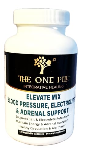 Elevate Mix;Low Blood Pressure,POTS,Hypotention, Electrolyte and Adrenal Support. 120 Capsules, Vegan, Non GMO, No Artificial fillers or Stearate additives.