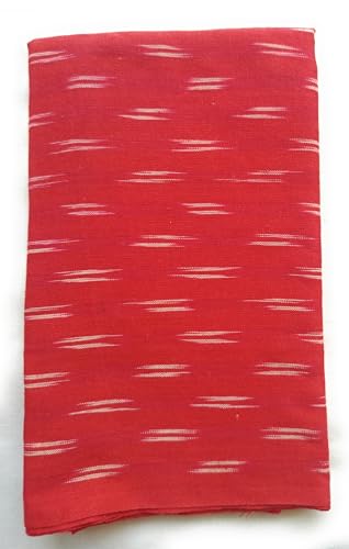 Image of Cotton Pochampally ikat unstitched blouse, Kurthi, long frock fabric material for women (1 meter, 2 meters & 3 meters)