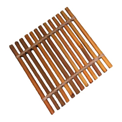 Yqqhrbm 寿司トレー 竹素材 寿司盛り皿 手作業 飾り寿司プレート 多機能 食品ディスプレイ 和風 サシミ デザート サンドイッチ BBQ 家庭用に適用, 15cm×15cm