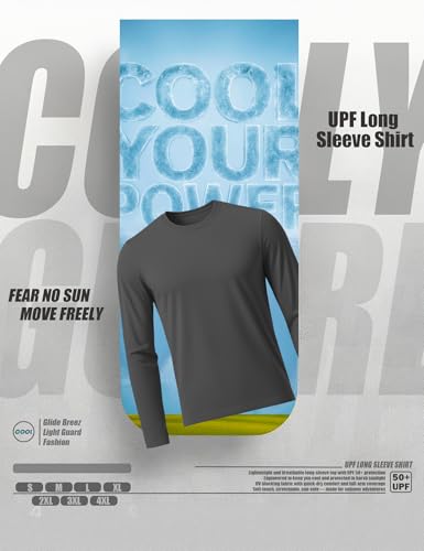 Long Sleeve Rash Guard for Men: Dri Fit Sun Protection UPF 50+ Uv Cooling Moisture Wicking T-Shirt for Workout2