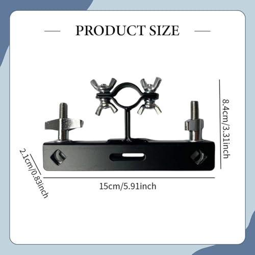 Bass Drum Cowbell Holder Clamp Cowbell Mounting Bracket Metal Support Replacement, Style A miniatura 3