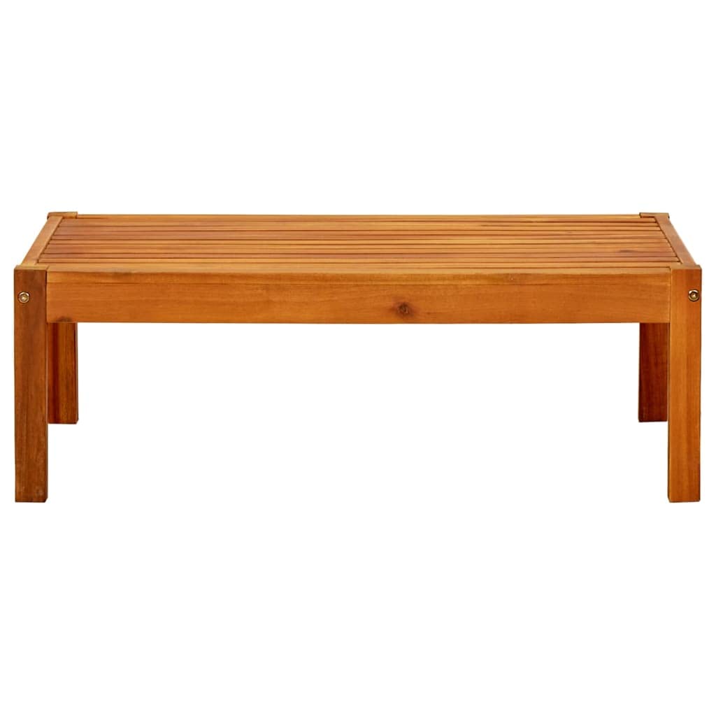Olejowany drewniany stół z litego drewna akacjowego, stół ogrodowy 85 x 57 x 29 cm, na taras, do ogrodu lub basenu, łatwa w pielęgnacji powierzchnia, stabilny stolik kawowy na przekąski i