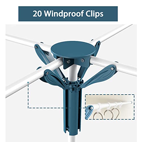 Jauree Tripod Clothes Drying Rack Folding Indoor, Portable Drying Rack Clothing And Height-Adjustable, Space Saving Laundry Drying Rack With 20 Clips #TOP4