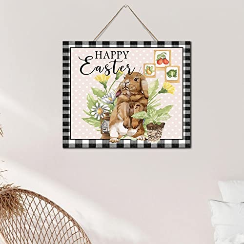 Letrero de madera de conejo decoración hogar pared pasillo 10x12 6