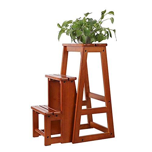 Taburete plegable de madera para alcanzar altura sin ocupar espacio 2