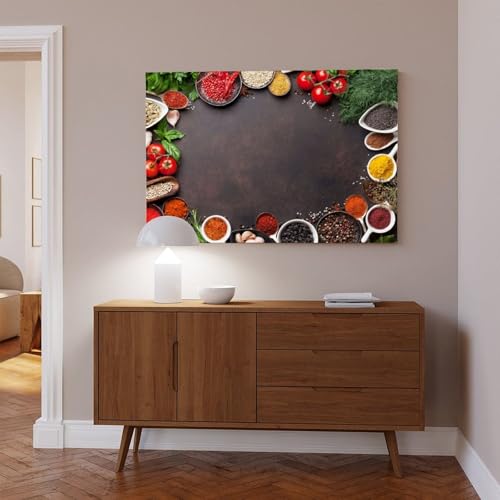 Herbes et Épices 6 Toiles Décoration Idée Cadeau Originale pour la Maison