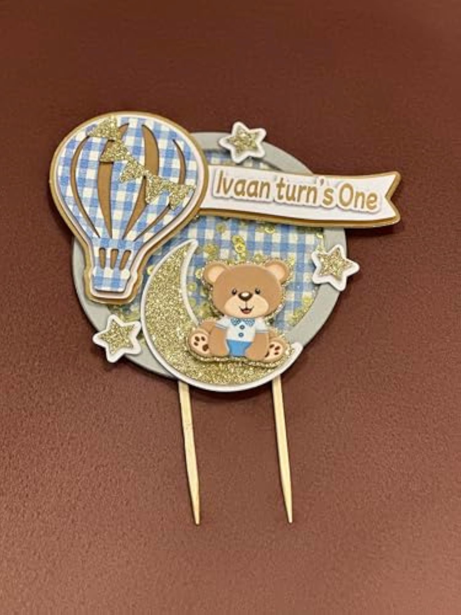 Custom Cake Topper Hot Air Balloon Theme