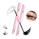 WENJION Wimpernkleber Set 2 Stück Bond & Seal Duo Wimpernkleber Wasserdicht 5ml Schwarz Transparent DIY Cluster Wimpernkleber Für Einzelne Wimpernverlängerung Party Alltag