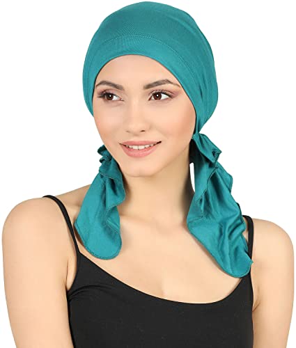 Deresina pretendu en Coton Bandana pour la Perte de Cheveux (Teal) Cover