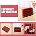 SEWCHICS Fashion Wallet Card Organizer Multi-card Holder Small Red Pu Leather Accordion Coin Purse for Women Travel and Daily Use