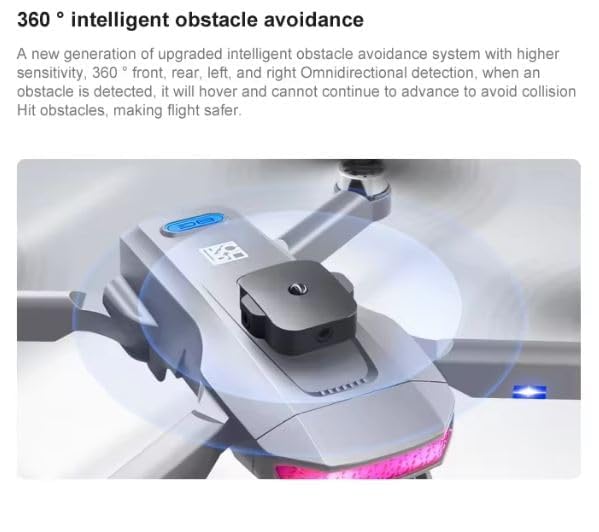 Image of Skyheaven-Drone-with-4K-Camera-WiFi-FPV-1080P-HD-Dual-Foldable-RC-Drone-Altitude-Hold-Headless-Mode-Visual-Positioning-Auto-Return-App-Control-Multicolor-Dr-14 (DK12)