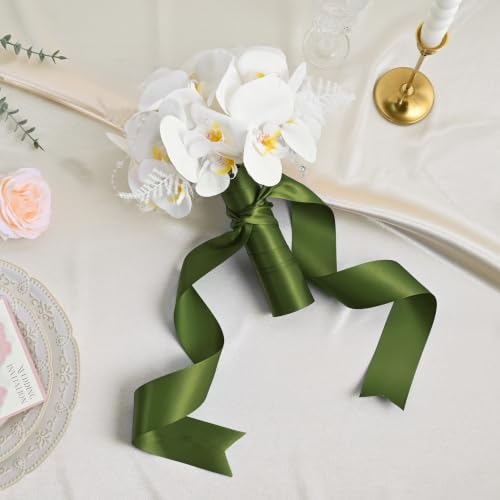 Image of Double Face Moss Satin Ribbon 1-1 /2 inch X 50 Yards Polyester Moss Ribbon for Gift Wrapping Very Suitable for Weddings Party Hair Bow Invitation Decorations and More