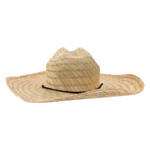 Chapeau de soleil femme anti-vent à large bord en paille respirante avec sangle