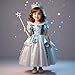 MYSXN 13 INCH Fairy Princess Angel Wand Sticks,Star Wand for Halloween,Costume,Birthday, Party, Wedding,Cosplay (SILVER)