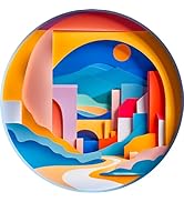 Bgraamiens Puzzle-Distance- 3D Visual Sunrise in The Distance 1000 Pieces Round Puzzle for Adult,...