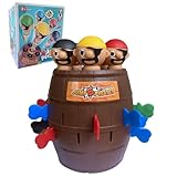 Oversized Pirate Board Game-with 5 Colorful Pirate Figures, Fun and Tricky Surprise Toys for Kids Ages 3+, Girls and Boys Toys - 2-4 Players