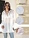 Gihuo Womens Sheer Blouse Mesh Button Down Shirts Long Sleeve Sexy See Through Tops(White-XL)