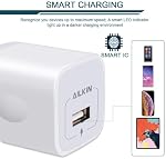 AILKIN USB Charger Wall Plug, [5Pack-1Port] Fast Charging Outlet AC Power Adapter Block Cube for iPhone, iPad, Samsung, Camera, Android or Type C Phones & Tablets Charge Multiple USB Hub Station Base