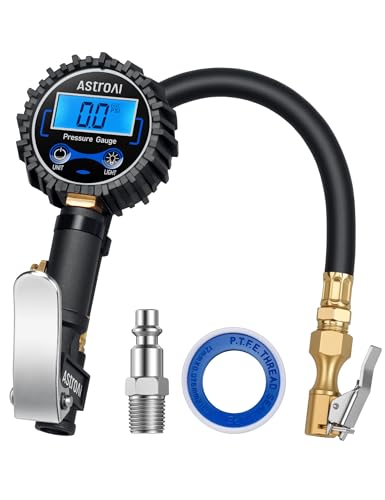 AstroAI Digital Tire Pressure Gauge with Inflator(3-250 PSI 0.1 for Display Resolution), Heavy Duty...