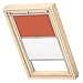 Produktbild VELUX Original Dachfenster Duo Verdunkelungsrollo für S06 / 606/4, Orange, mit Grauer Führungsschiene