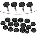 8 Sets Car Plate Screw Caps, Black Plastic Car Plate Frame Bolts Fastener Head Covers Caps for License Trucks RVs Van Motorcycle