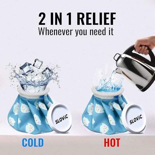 Image of Slovic Cold & Hot Water Bag for Pain Relief [9 Inches] | 2 in 1 Ice Packs for Pain Relief | leakproof & Durable | Ideal for Joint Pain, Muscle Pain, Injuries and Hot & Cold Therapy