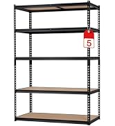 Amazon｜Garvee スチールラック 5段 メタルラック 耐荷重1150kg 幅120