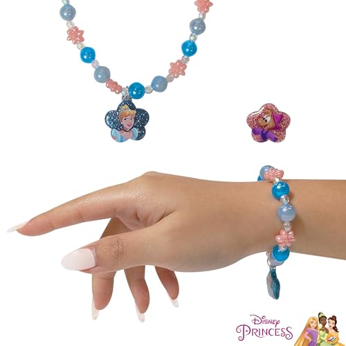 Juego de joyería de Cenicienta Disney Princesses LUV HER de 3 piezas para niñas 3