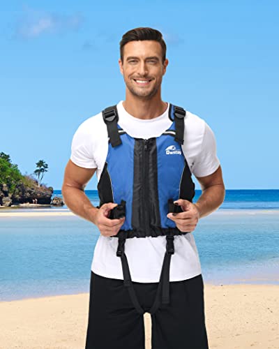 Foto von Owntop Schwimmweste Erwachsene, EPE-Auftriebsmaterial, Verstellbarer Sicherheitsgurt Auftriebsweste Schwimmjacke für Kajak, Segeln, Angeln, SUP