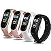 Tobfit 4 Pcs Bracelet Compatible avec Xiaomi Mi Band 4 / Xiaomi Mi Band 3, Bracelet de Remplacement en Silicone Souple, Femmes Hommes (Non Compatible avec xiaomi Mi Band 5) (Pack C)