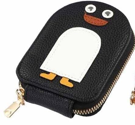 CALFHEAD Penguin Shape Pu Leather Multi-Pocket with Zipper Wallet Clip Phone Case Credit Card Holder Self Adhesive Small Document Keys Money Coins Storage Pouch for Adults Teens-image-10