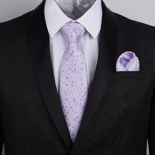 Image of Alizeal Mens 3 Pcs Long Sleeve Shirts Set | Pocket Square Necktie Perfect for Weddings Business Daily Wear