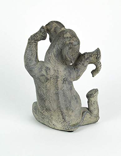 Estatua Elefante Yoga Sentado 9 Pulgadas miniatura 3