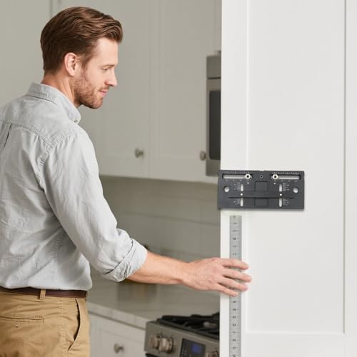 Generico Herramienta para maquetas para muebles | Herramienta ajustable para instalación de puertas | Guía con plantilla de precisión para tiradores de cajones | Accesorio para montaje de armarios de - imagen 9