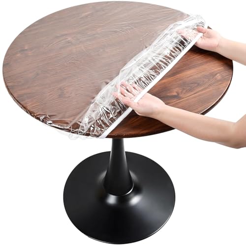 BUKYCAT Transparent TPU Tablecloth, Transparent Anti-Grease Protective, Waterproof Plastic Tablecloth for Indoor and Outdoor Use, Home Party, Holiday, Dinner, Restaurant (80 cm)
