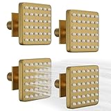 Shower Body Spray Jets Adjustable Flow with On Off, 3-inch Brass Shower Body Jets Matte Black Square Shower Body Spray Jets 4 pcs