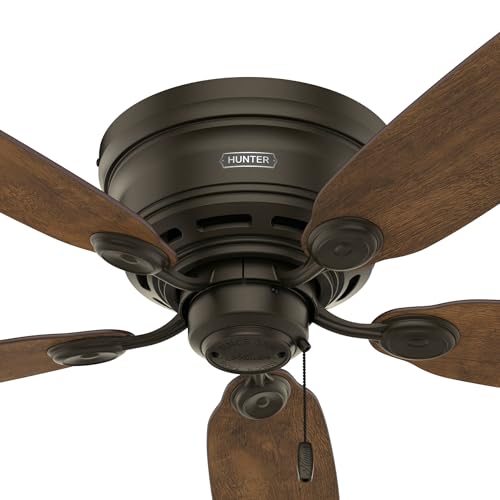 Image of Hunter Low Profile IV, Indoor, Ceiling Fan, No Light, 42 inch, New Bronze