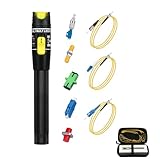 fyboptwu - Fiber Optic Cable Troubleshoot Kit - Visual Fault Locator &1pc FC to LC Adapter & 1pc LC, SC, ST, FC Coupler & 3 Short Patch Cords (Mode Number: VFL-50)