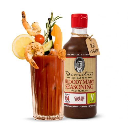 Demitri's Bloody Mary Seasoning Vegan Classic Recipe, 16oz Bottle (1